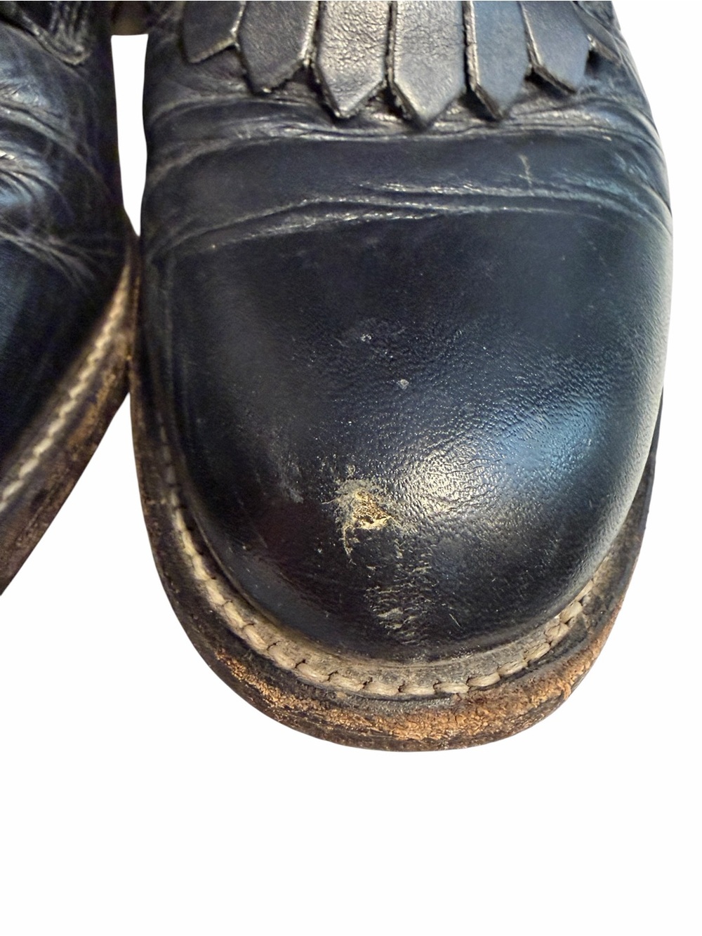 Justin Roper Black Leather Lace-Up Boots - Picture 8 of 10